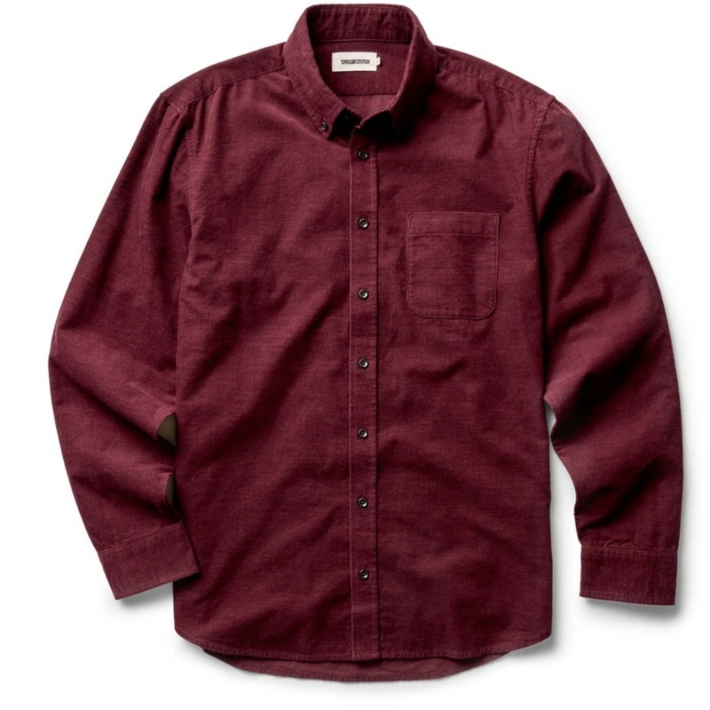 Taylor Stitch Men's Button-Down Shirt in Deep Burgundy